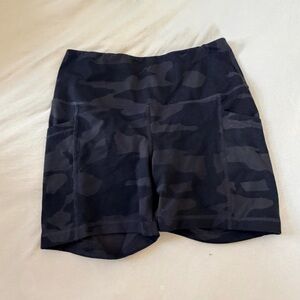 Yogalicious Black Camo High-Waist Women’s Shorts
